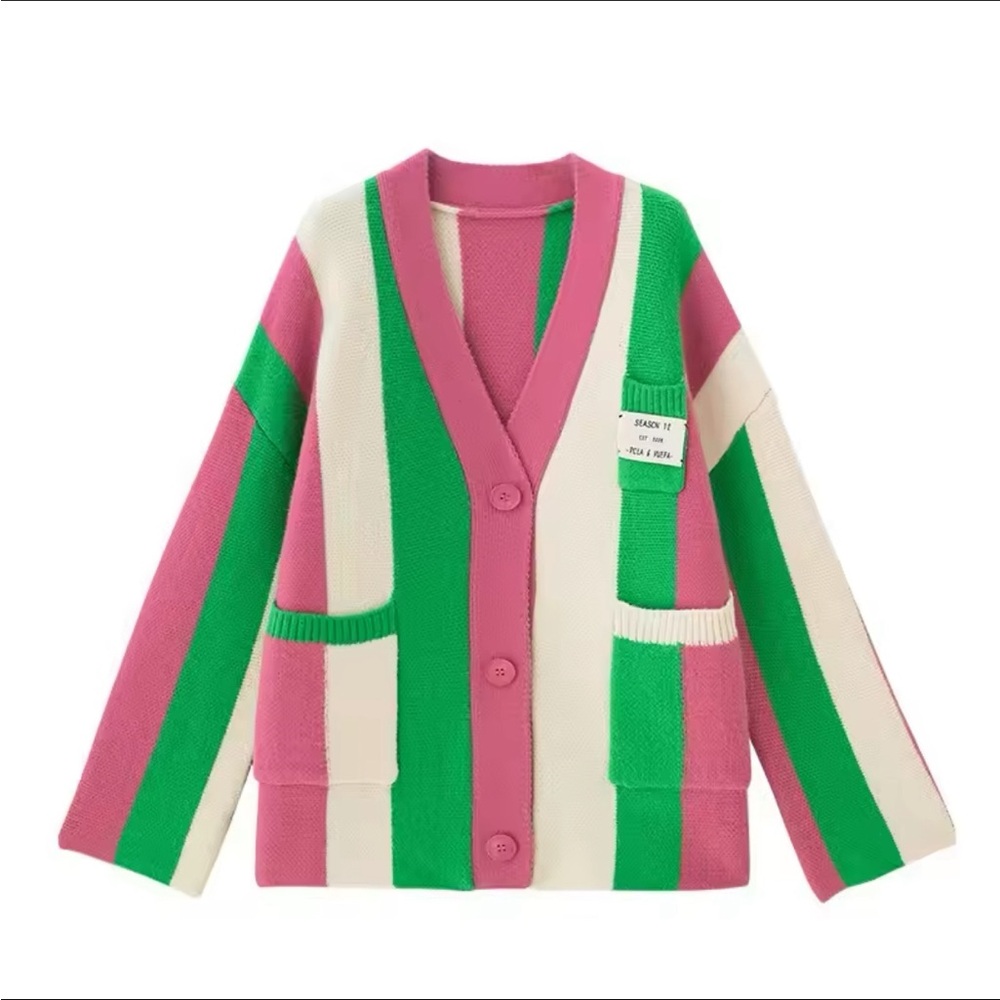 Colorful sweater cardigan